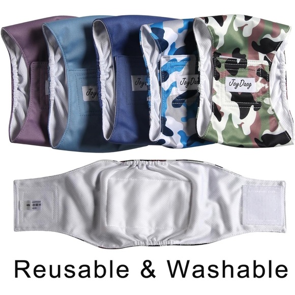 Reusable Dog Belly Bands for Male Dogs Diapers,4 Pack Premium Washable ,XXL - Picture 2 of 6